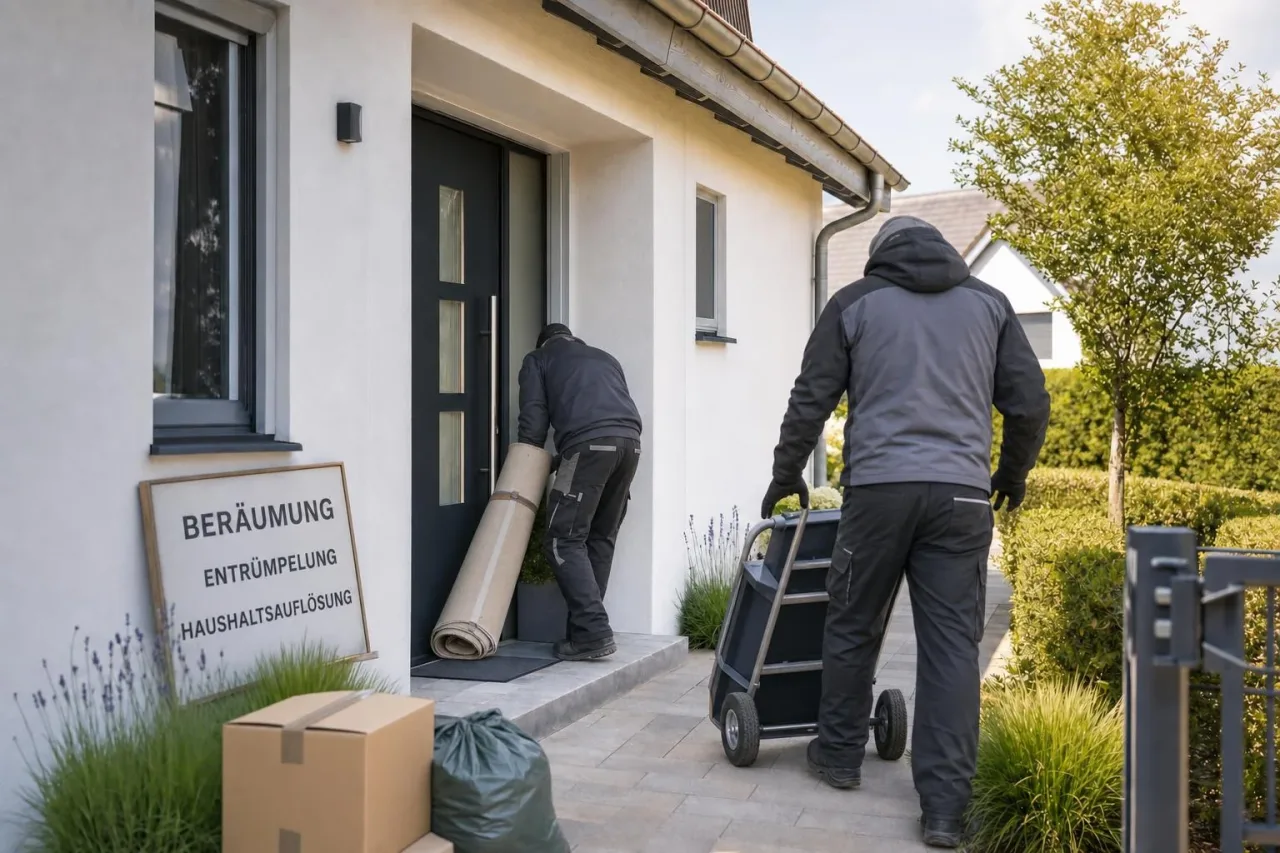Räumung und Abtransport direkt am Hauseingang